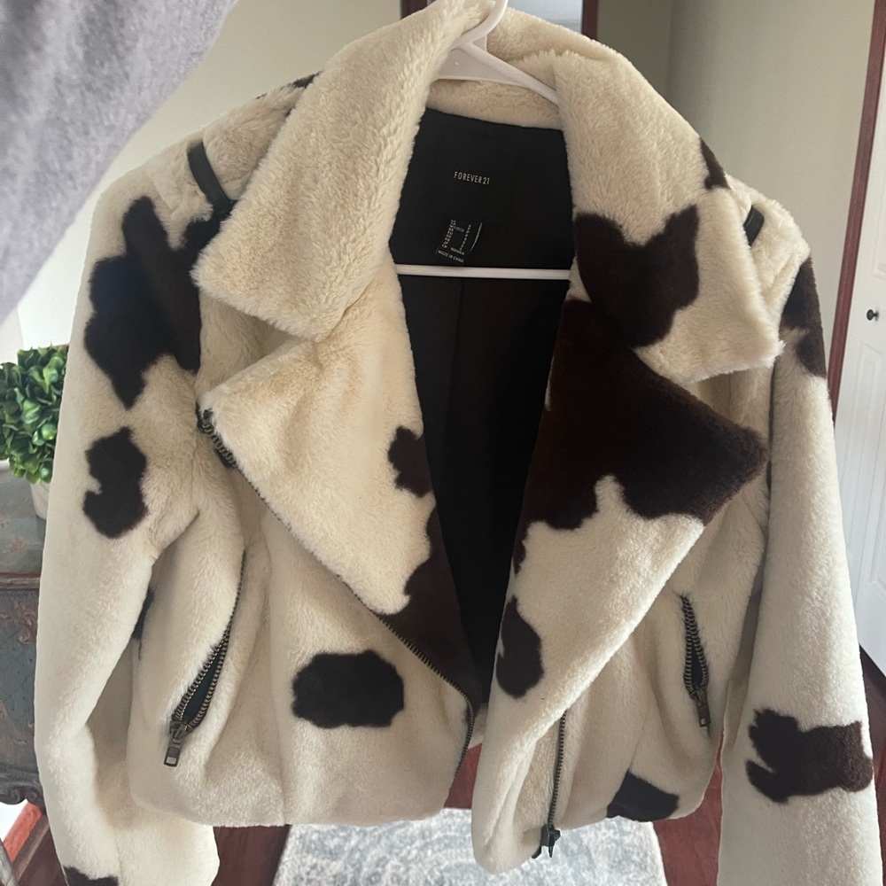 Cow print jacket